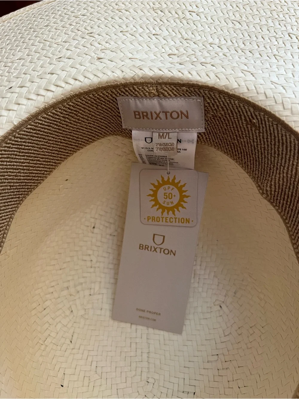 Brixton Janae Wide Brim Straw Hat - UPF50